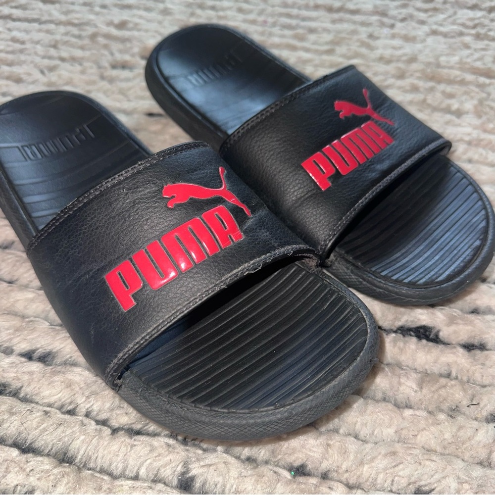 Puma Black Slide Sandals size 8